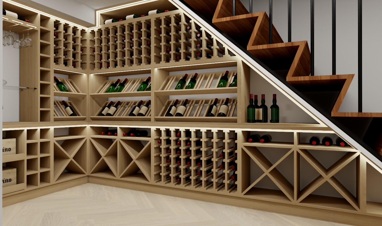 Custom Under-Stair Wine Cellars Manufacturer