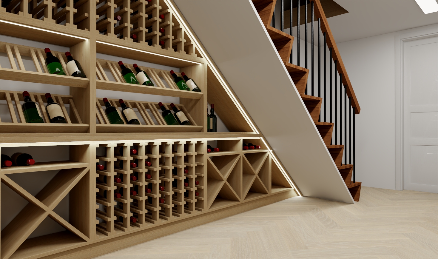 Custom Under-Stair Wine Cellars
